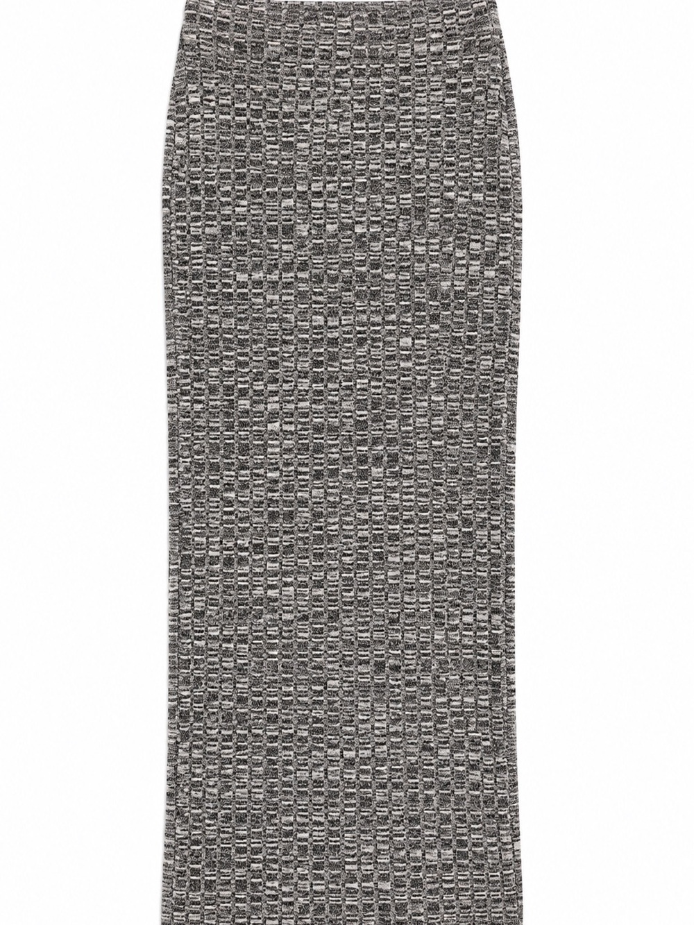 Sleek Gray Knit Maxi Skirt